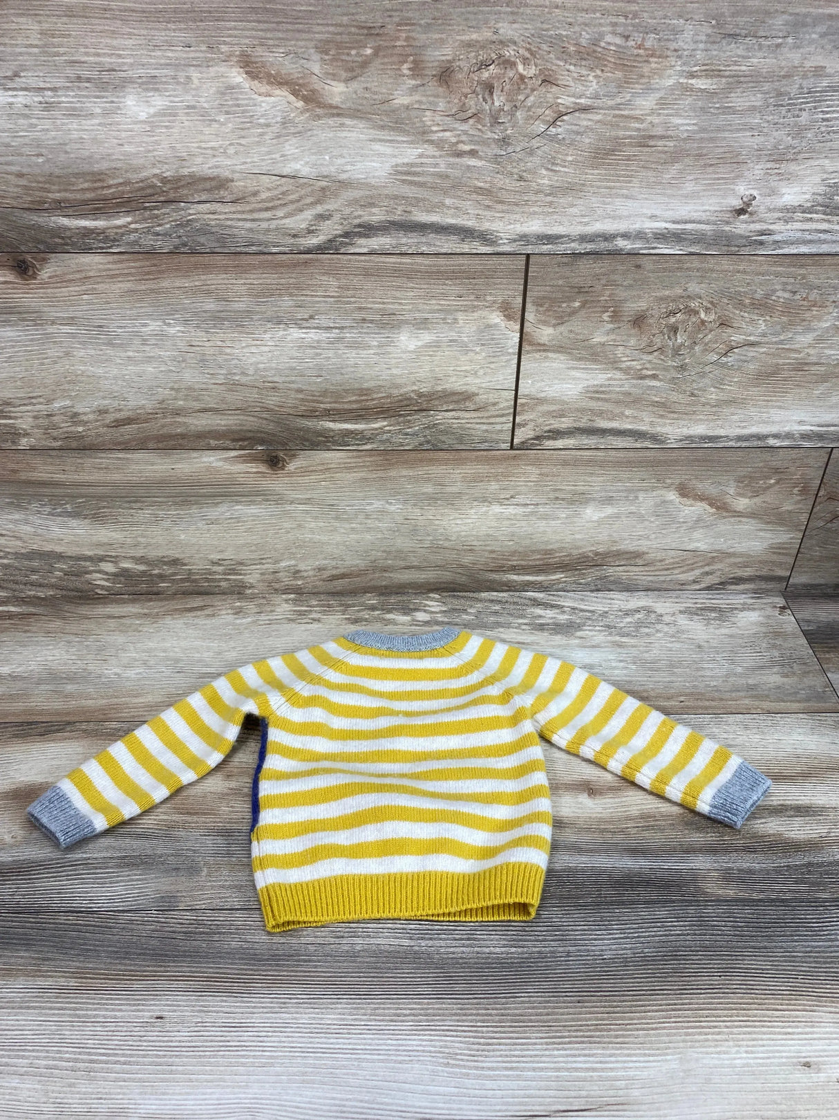 Baby Boden Stripe Bear Sweater Yellow sz 12-18m