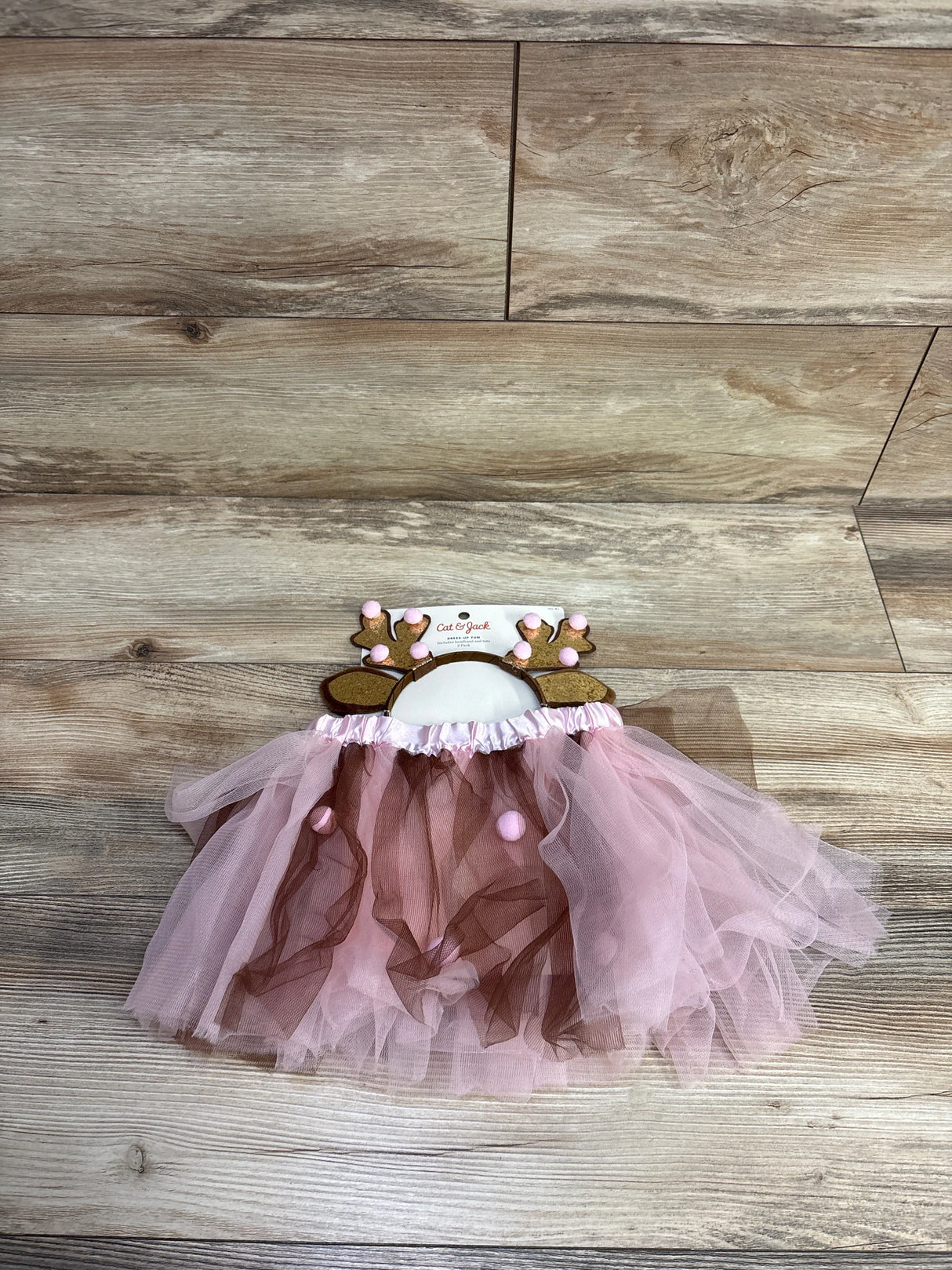NEW Cat & Jack Dress-Up Headband & Tutu 2pc Set Reindeer Ages 3+