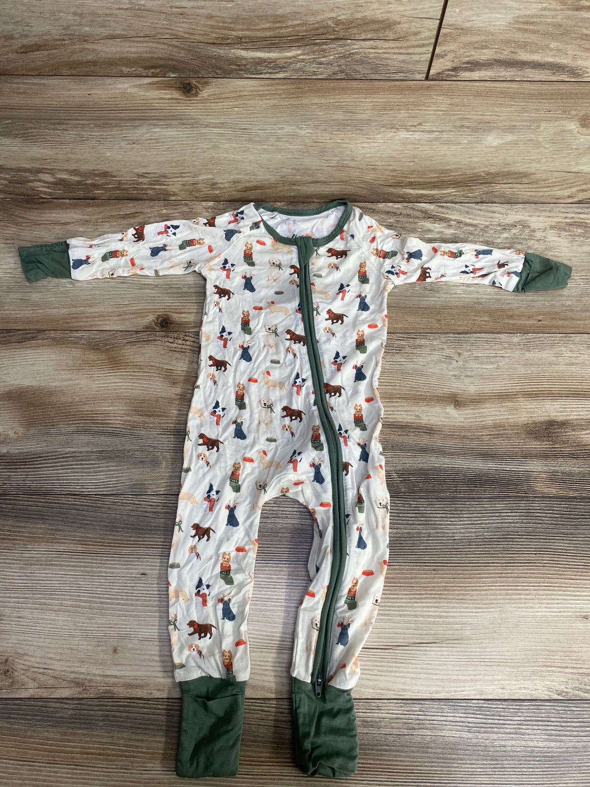 Tullabee Festive Pups Sleeper White sz 6-12m