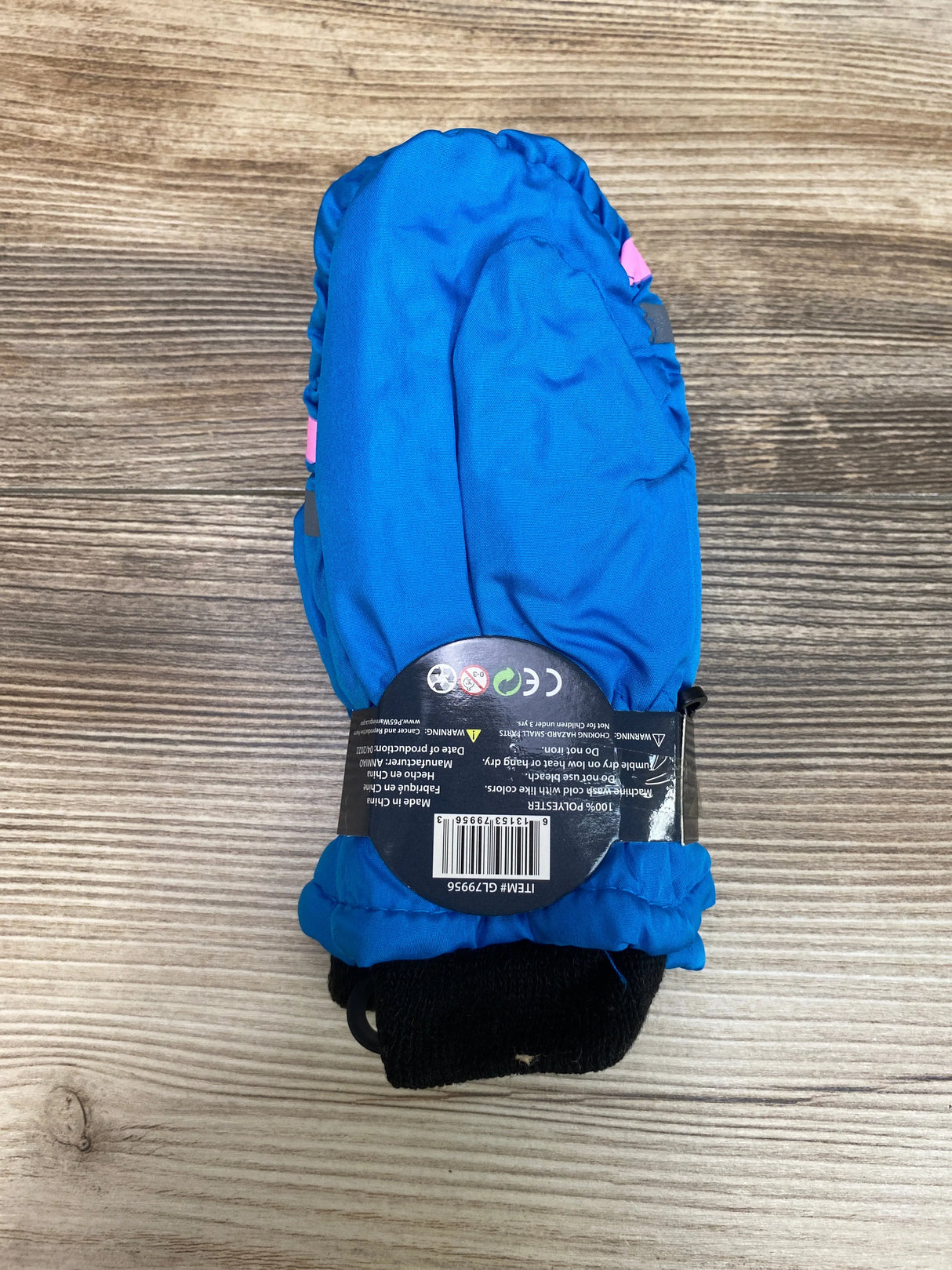 NEW ThermaWear Kid's Ski Striped Turquoise Mittens OSFM (1-3Y)