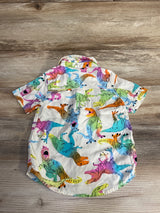 Cat & Jack Dino Button-Up Shirt Cream sz 3T