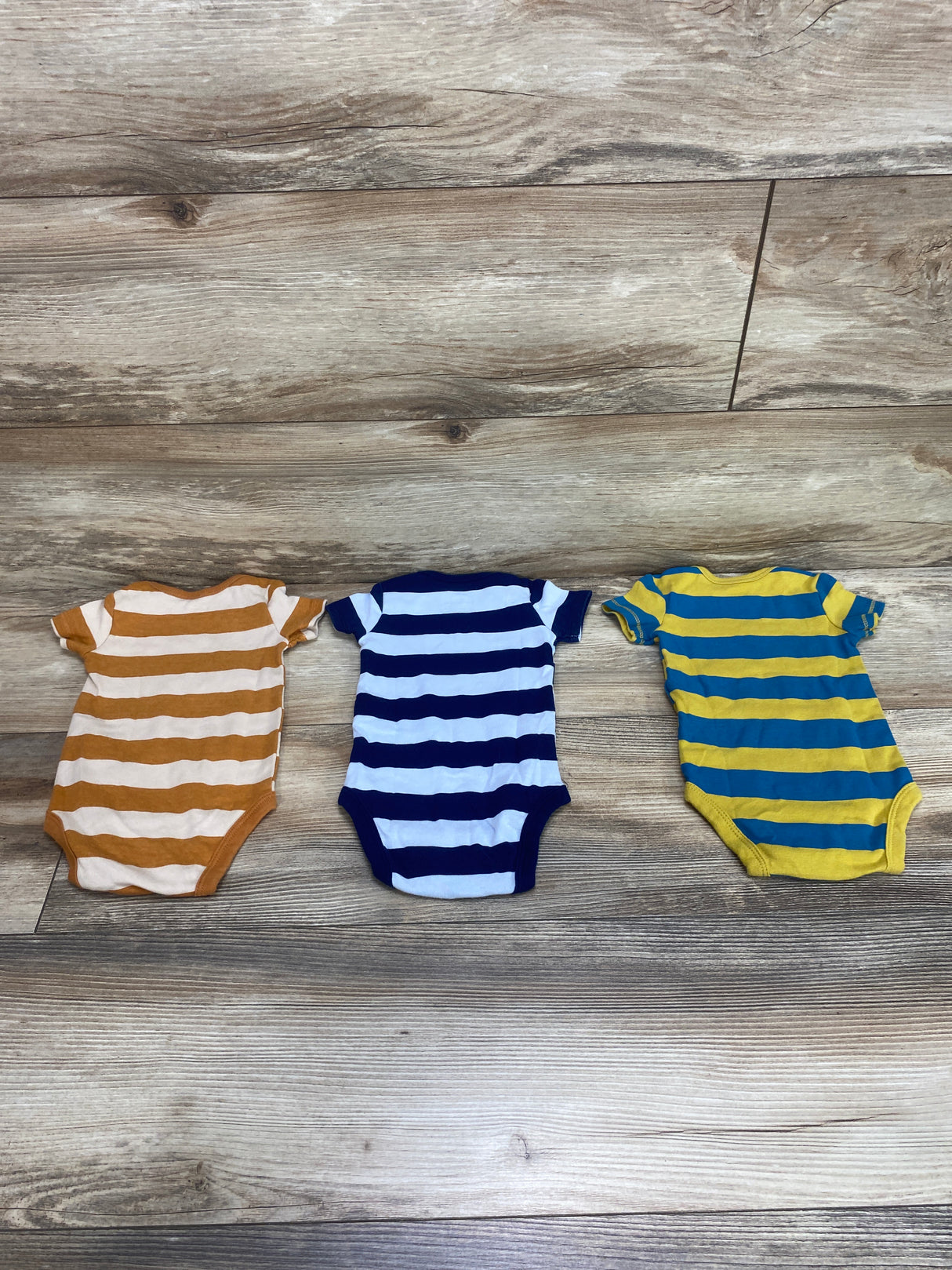 Carter's 3pk Striped Bodysuits Blue sz 3m