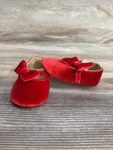 Janie & Jack Velvet Bow Soft Sole Ballet Flats Red sz 2/3c