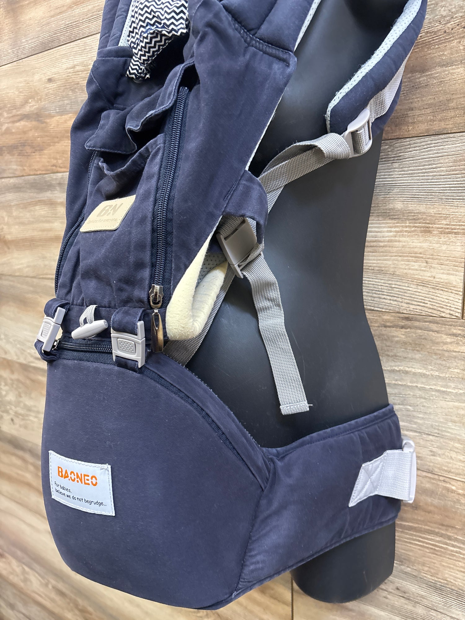 BAONEO 6-in-1 Baby Carrier with Hip Seat Navy 7-41lbs