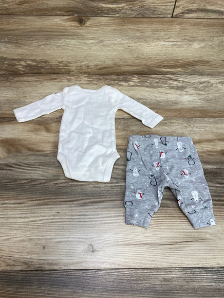 Just One You 2pc Snow Much Love Bodysuit Set White sz Newborn - Me n Mommy To Be