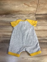Little Beginnings Embroidered 'Brave Just Like Daddy' Shortie Romper Yellow sz 3-6m