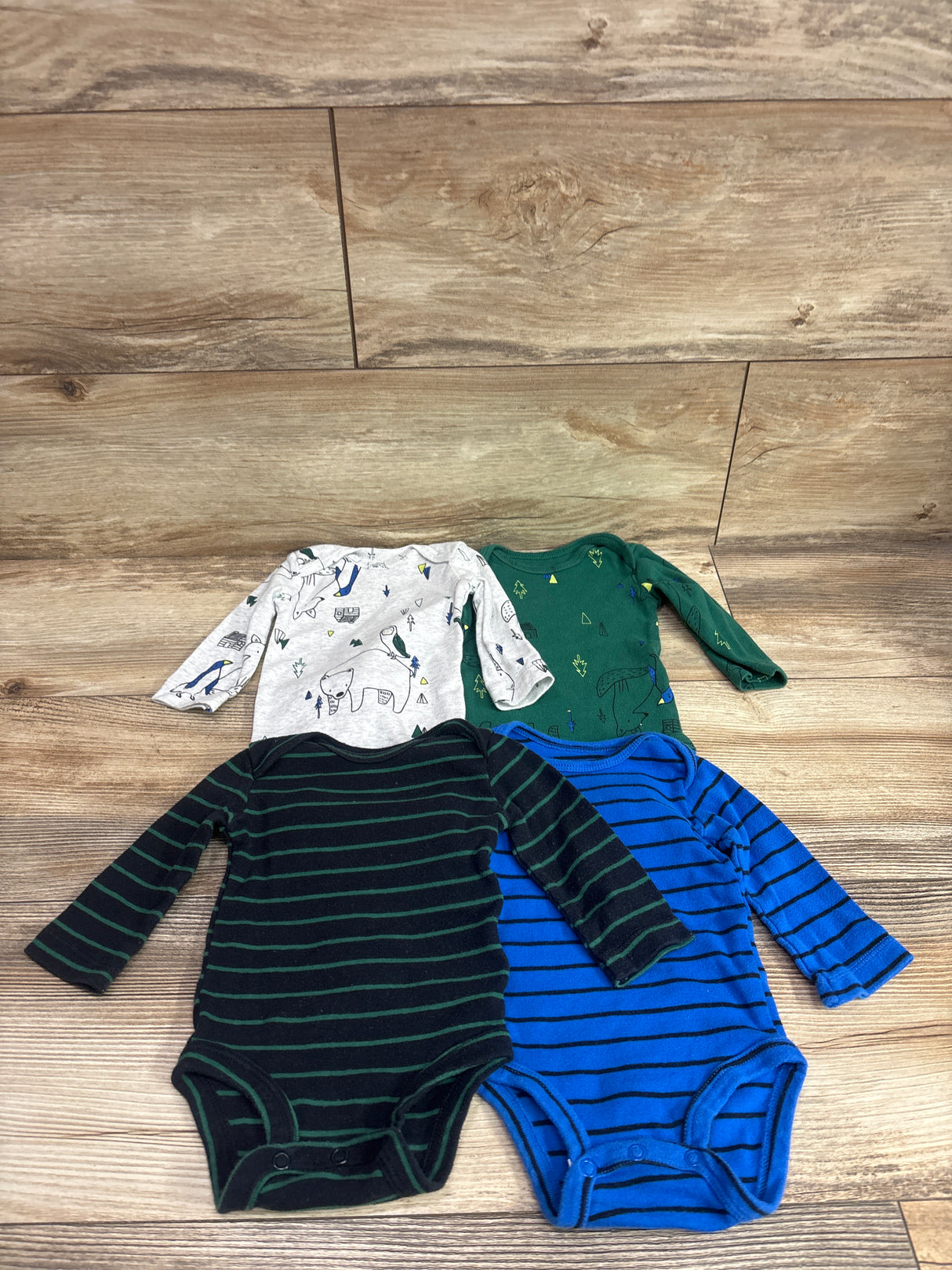 Carter's 4pk Bodysuit Set Green sz 3m