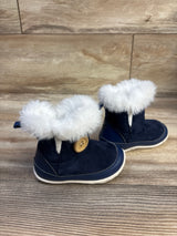 FEETCITY Faux-Fur Lined Boots Navy sz 5c