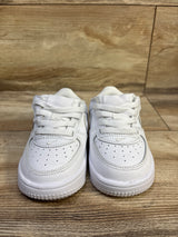 Nike Force 1 Low EasyOn TD Triple White Sneakers sz 6c