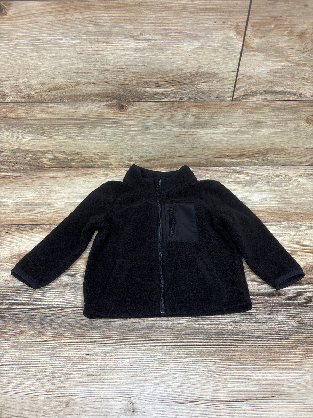 Jumping Beans Fleece Full-Zip Jacket Black sz 18m