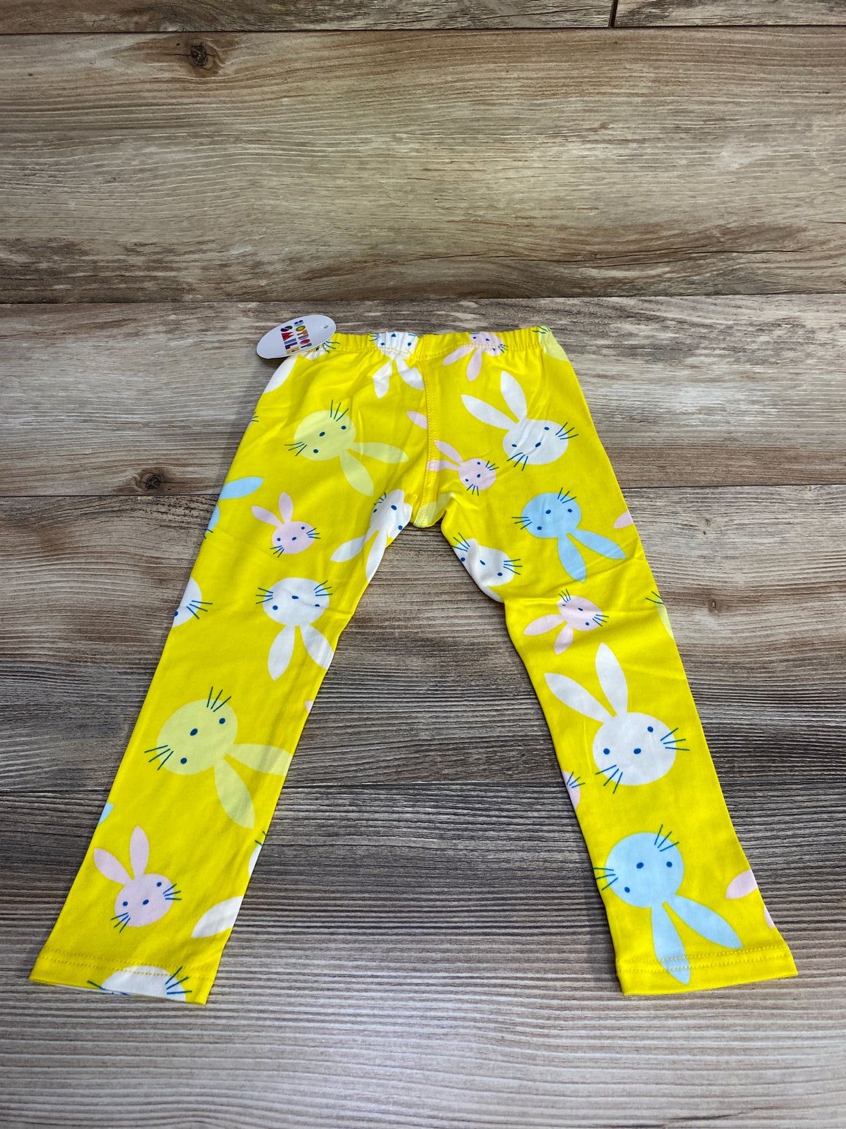 NEW Dot Dot Smile Bunny Print Leggings Yellow sz 2T