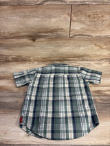 Wrangler Plaid Button Up Shirt Green sz 5T