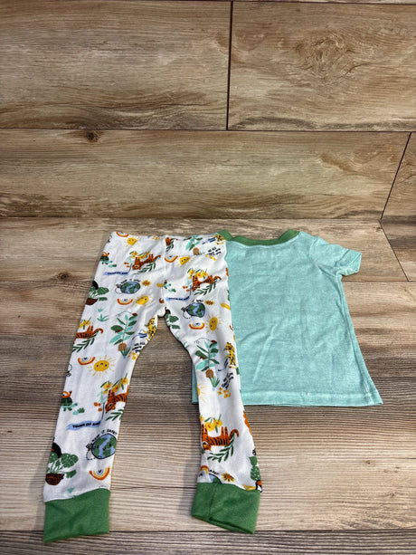 PJ Essentials 2pc Save The Animals Pajama Set Green sz 3T - Me n Mommy To Be