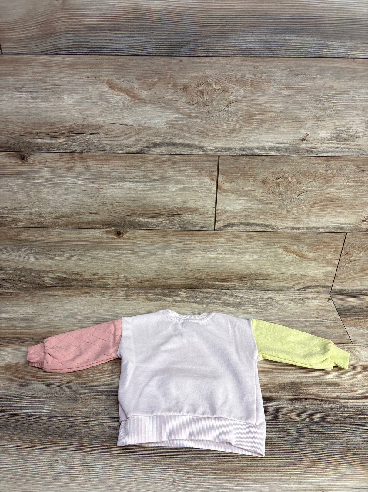 Disney Junior Minnie Mouse Color Block Sweatshirt Peach sz 2T