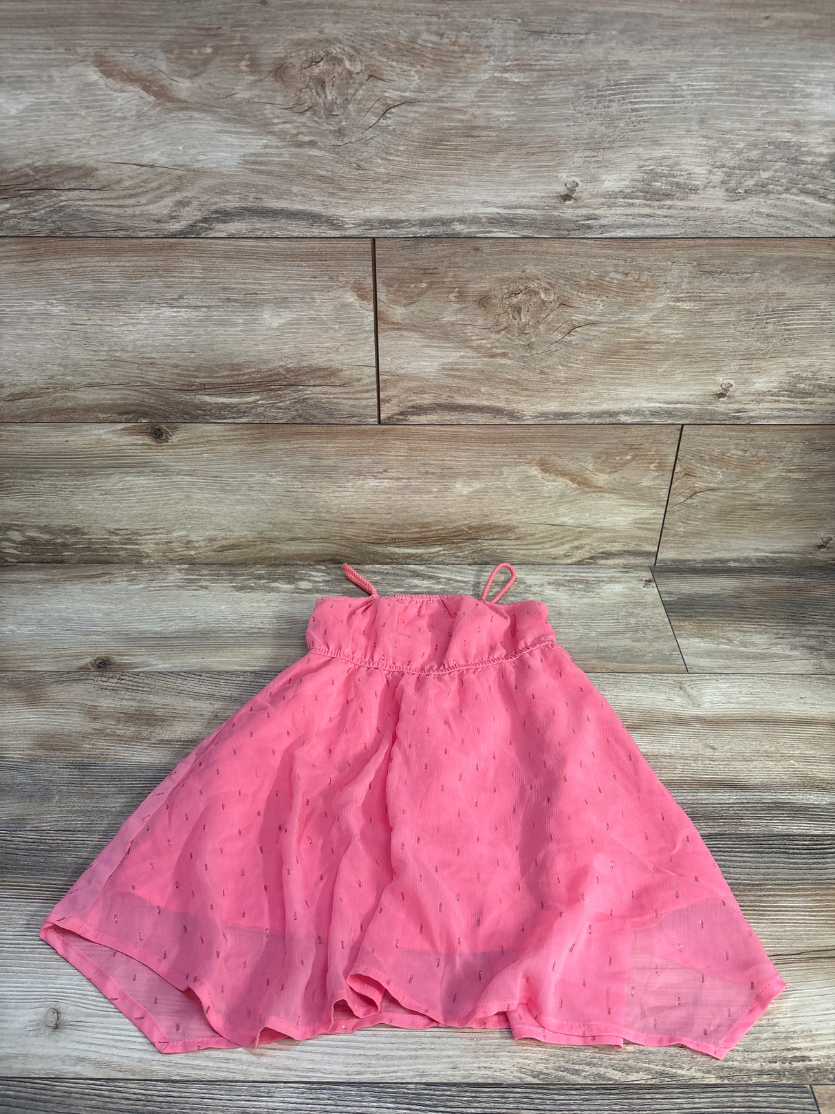 H&M Asymmetric Chiffon Dress Pink sz 2T