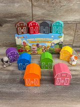 Letapapa 20pc Farm Animals in Barns Montessori Counting Toy