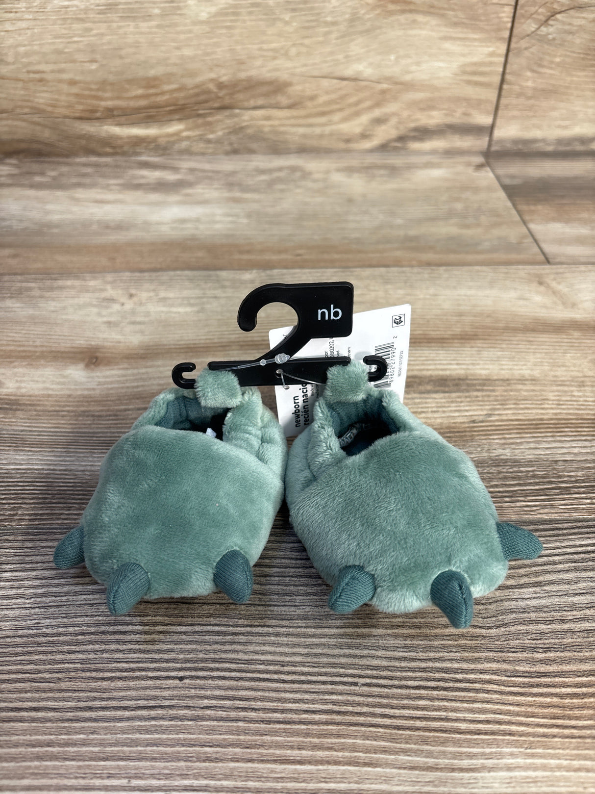 NEW Child Of Mine Plush Dinosaur Claw Slippers sz 0/1c