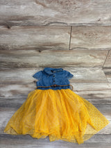 Lilt Chambray Tulle Belted Dress Blue sz 4T