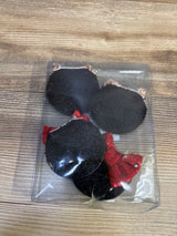 NEW 4pc Minnie Mouse Bow Ear Hair Clips