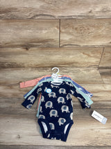 NEW Carter's Long Sleeve Bodysuits 4pk Navy sz 3m