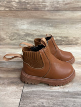 Faux Leather Mid Calf Boots Brown sz 5c