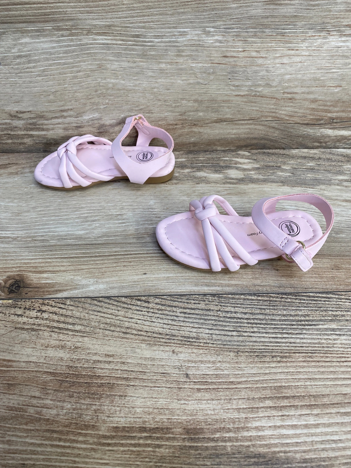 Wonder Nation Girls' Knot Sandals Pink Sz 5c