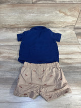 Carter's 2pc Dinosaur Polo & Shorts Set Navy sz 6m