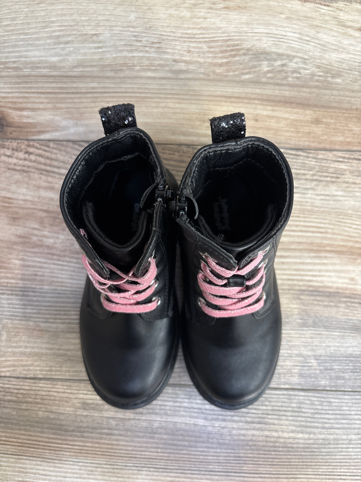 Jumping Beans Tartar Combat Boots, Black sz 9c