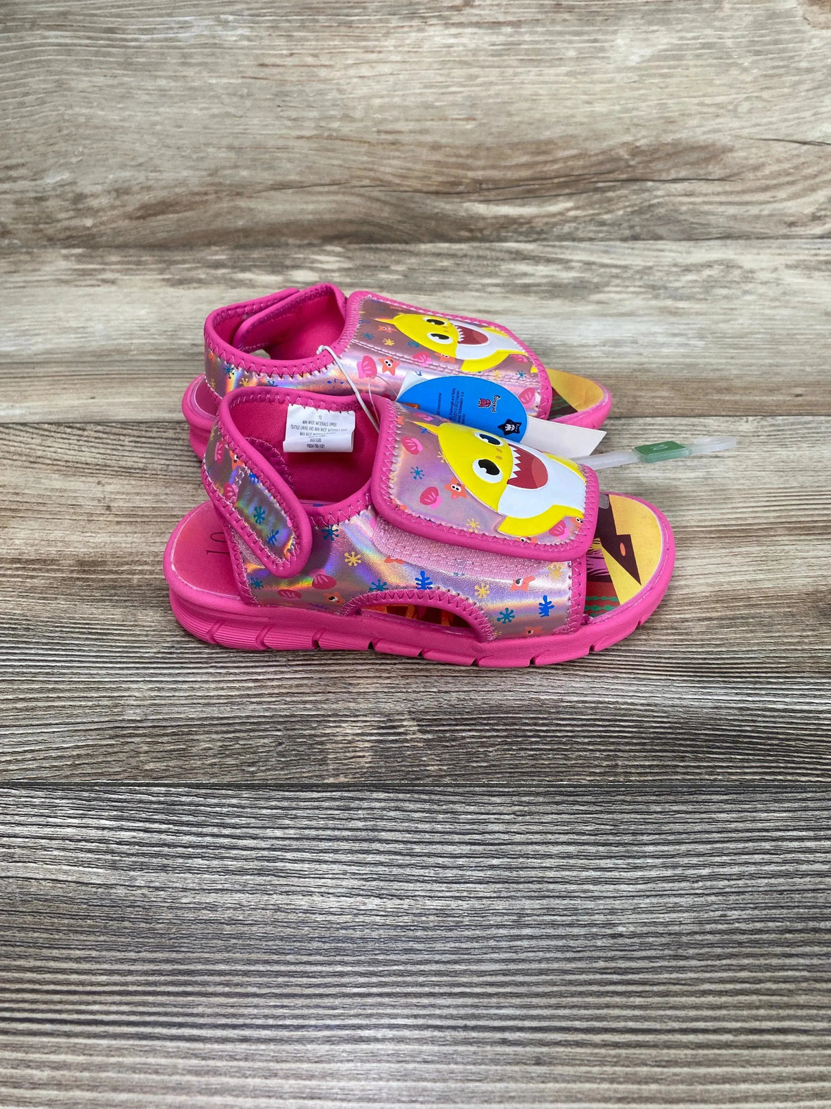 NEW Pinkfong Baby Shark Water Sandals Pink sz 10c - Me 'n Mommy To Be