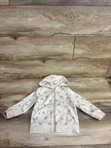 Cat & Jack Floral Full Zip Jacket Taupe sz 2T