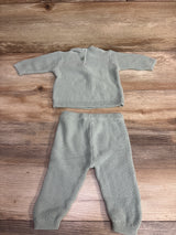 Nicole Miller 2pc Chunky Knit Sweater Set Sage sz 6-9m