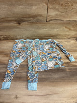 Little Sleepies Sweet Treats 2pc Bamboo Pajama Set Blue sz 18-24m