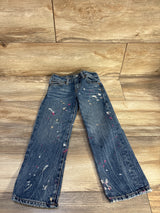 Polo Ralph Lauren High Rise Straight Paint-Splatter Jeans Blue sz 4T