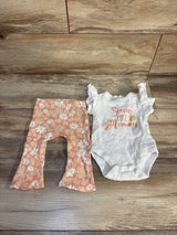 Catherine Malandrino 2pc Sassy Like Mommy Bodysuit & Bottoms Set White sz 6/9m