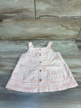 Carter's Shell Print Button Up Shirt Pink sz 3T