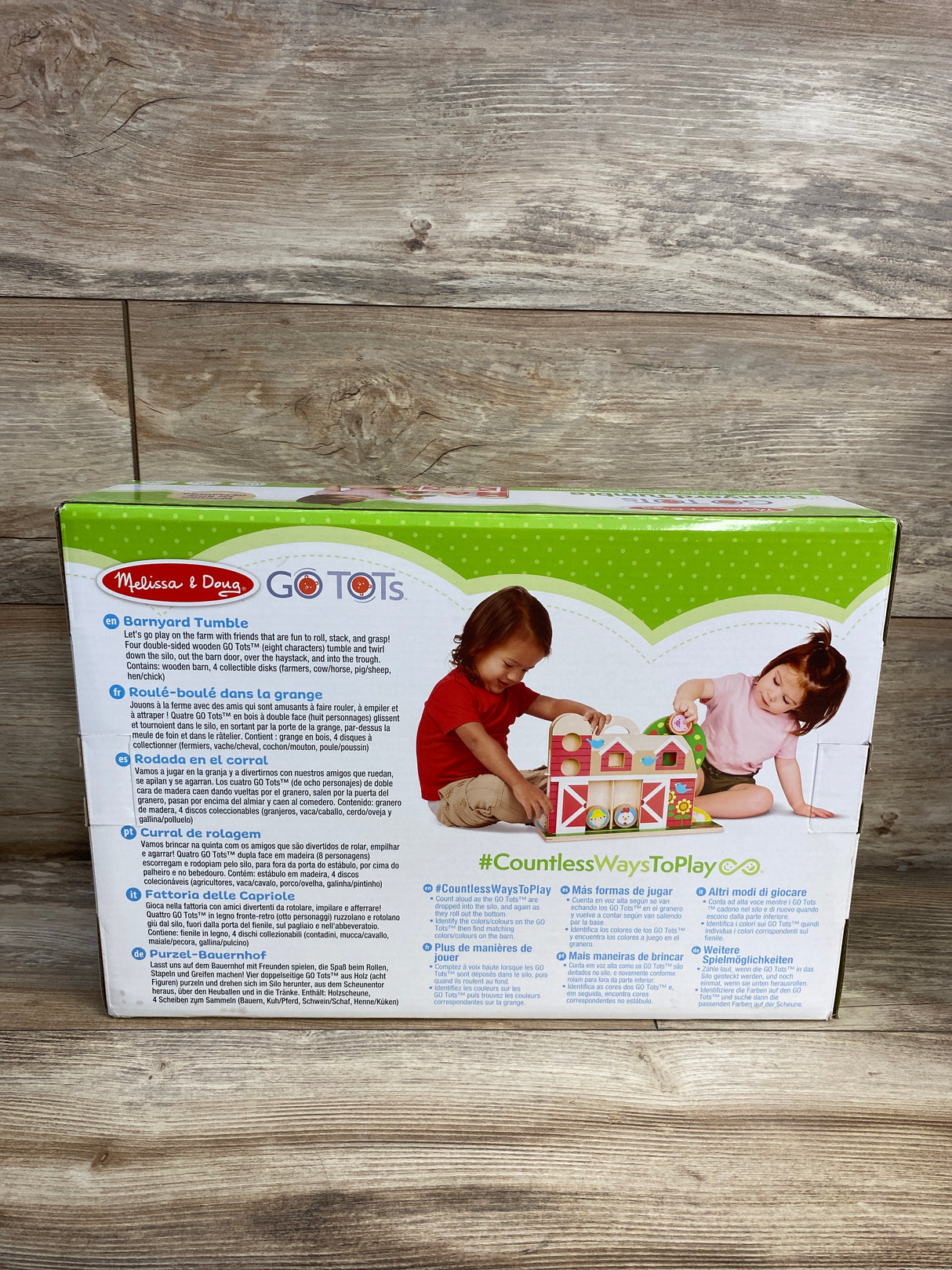 NEW Melissa & Doug GO Tots Wooden Barnyard Tumble with 4 Disks
