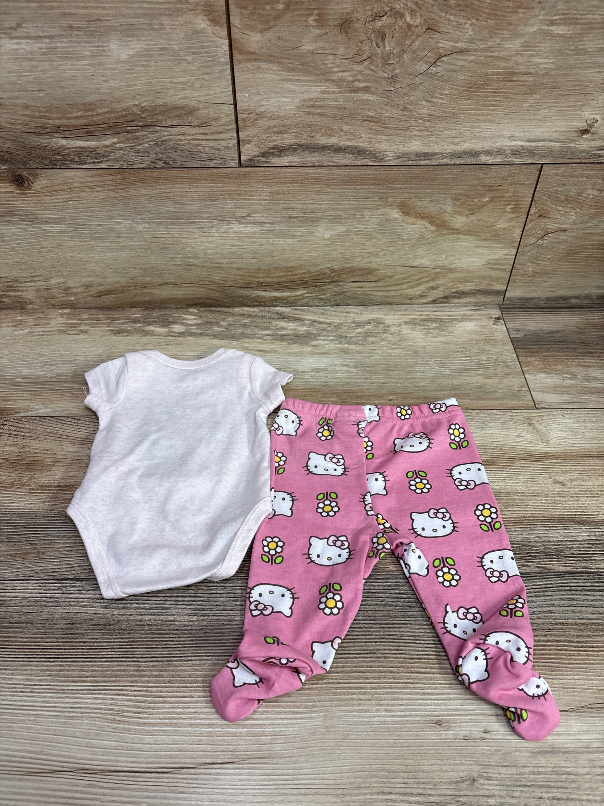 Hello Kitty 2pc Bodysuit & Footed Pants Set Pink sz Newborn