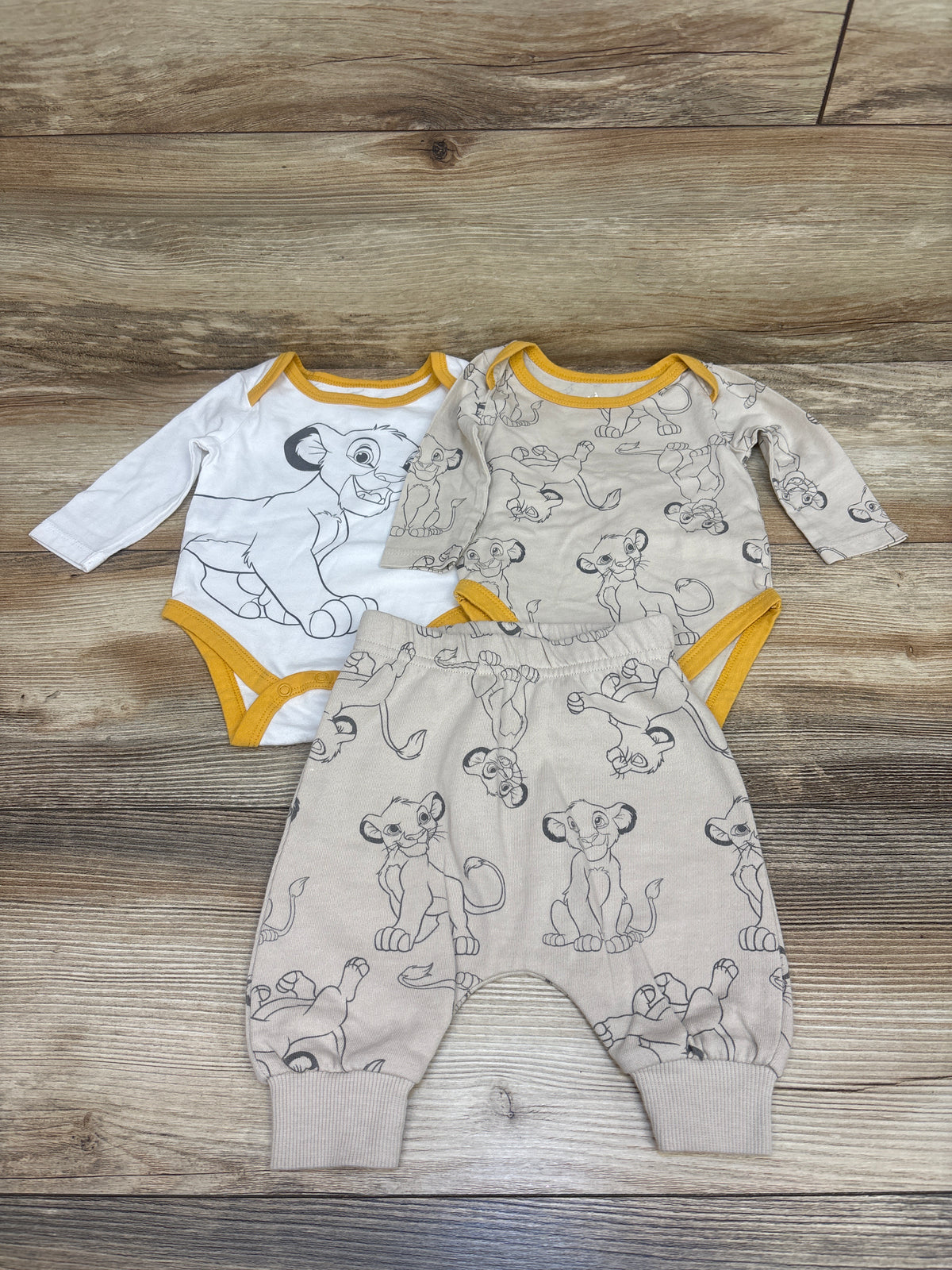 Disney Baby 3pc The Lion King Bodysuit & Pants Set Tan sz 3m
