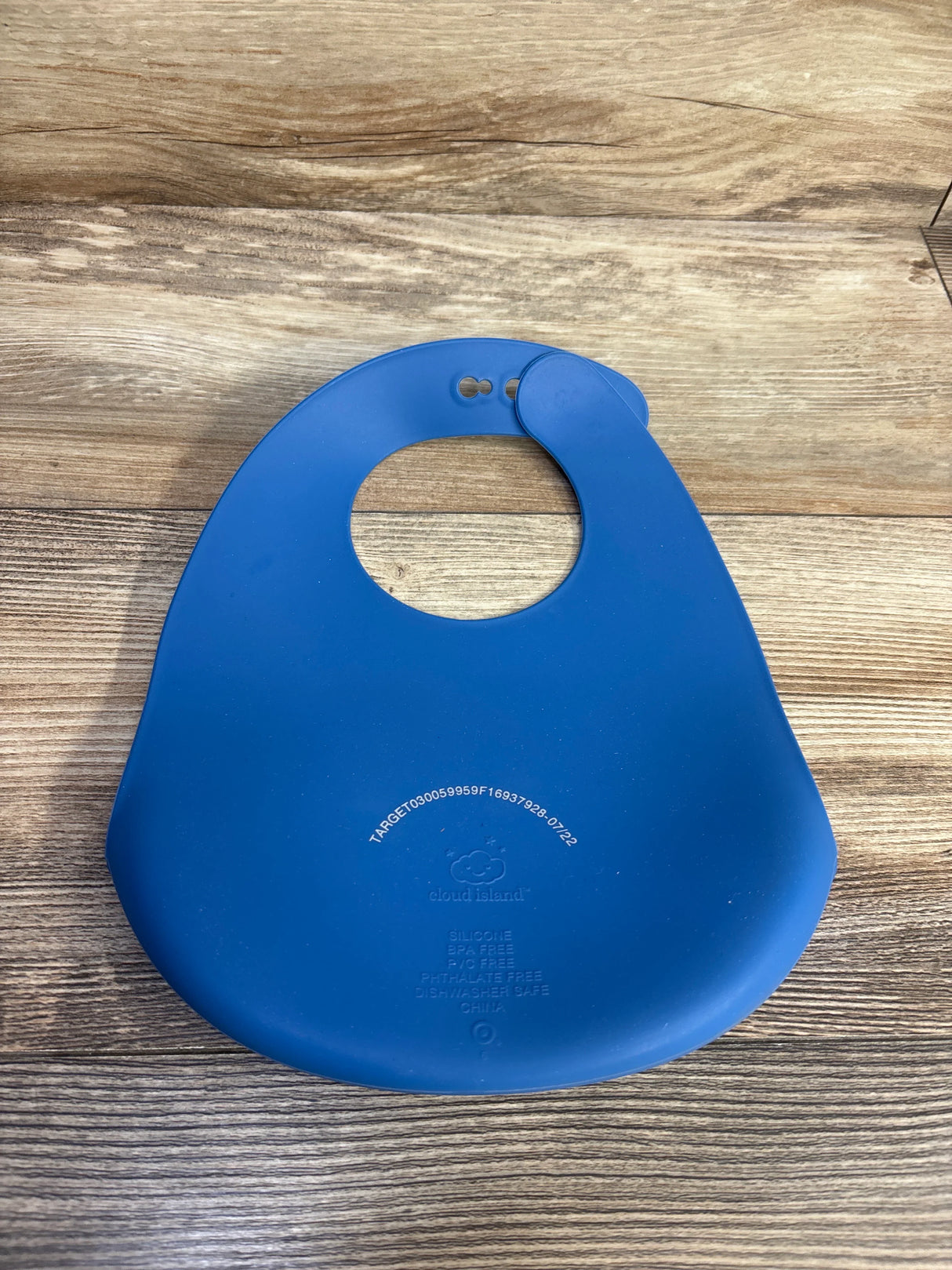 Cloud Island Silicone Bib, Blue Star Print