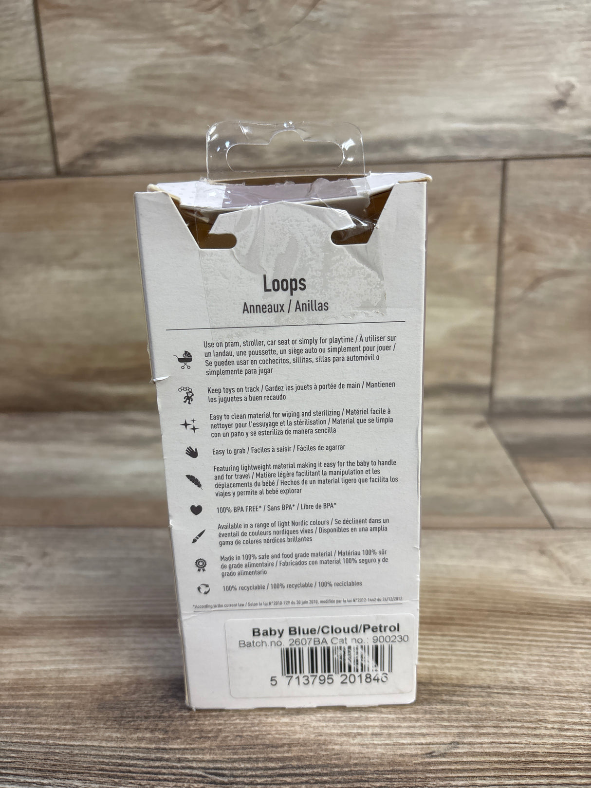 Bibs Loops 12pk Grey/Blue