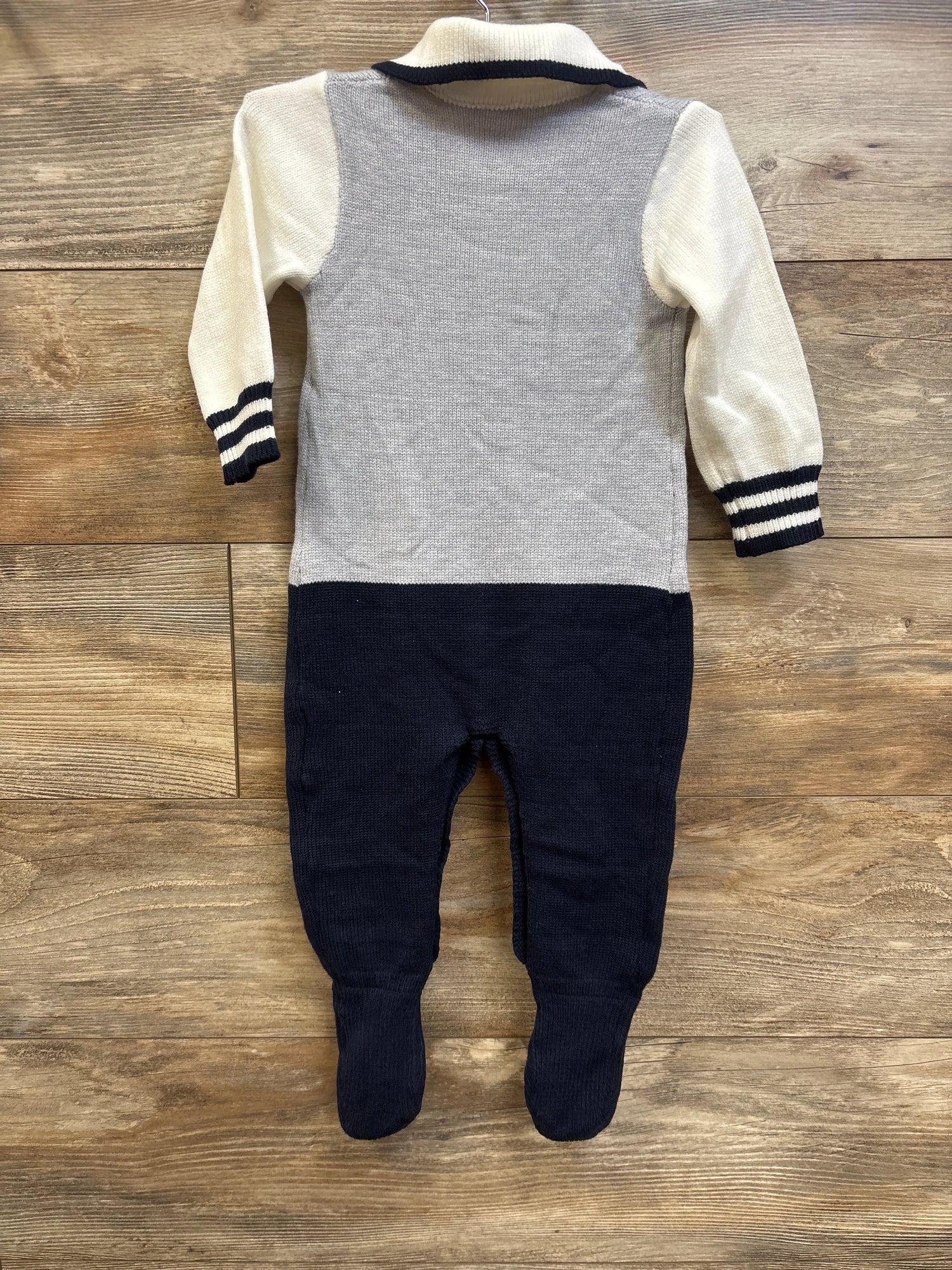 NEW Shein Faux Suit Knit Coverall White sz 9-12m
