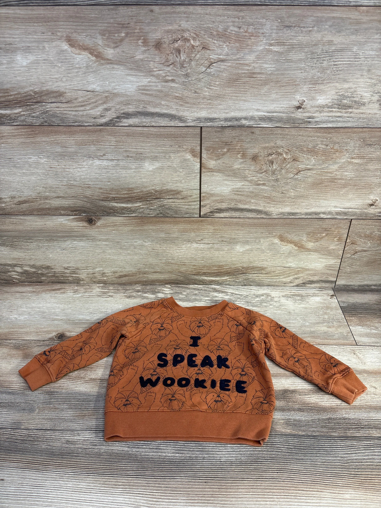 Baby Gap x Star Wars I Speak Wookie Pull Over Sweater Brown sz 12-18m