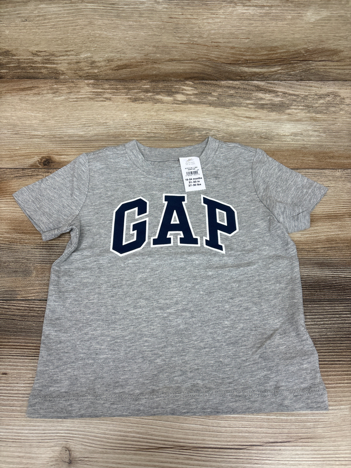 NEW Baby Gap Logo Shirt Grey sz 18-24m