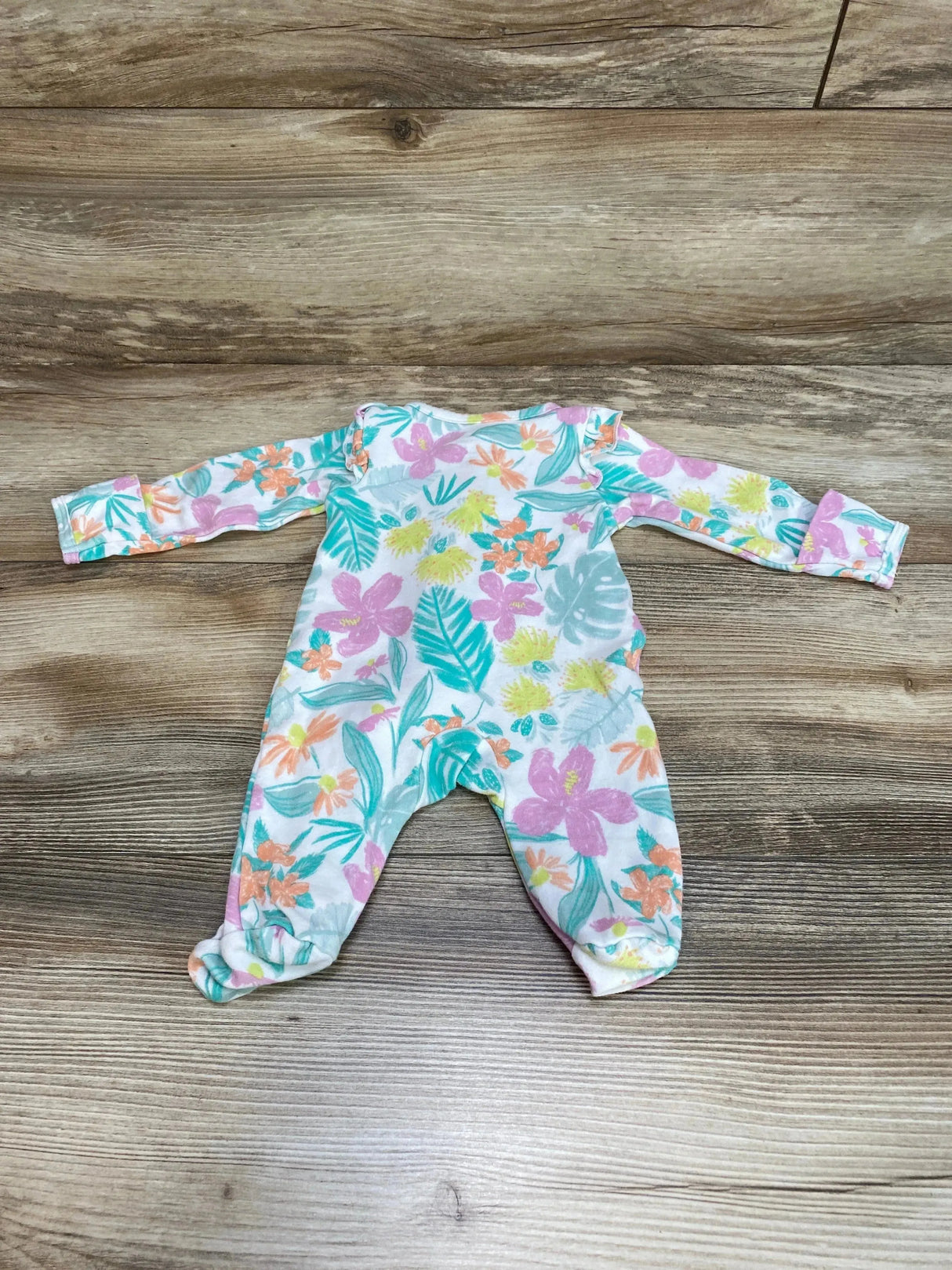 Just One You Floral Sleeper White sz Newborn