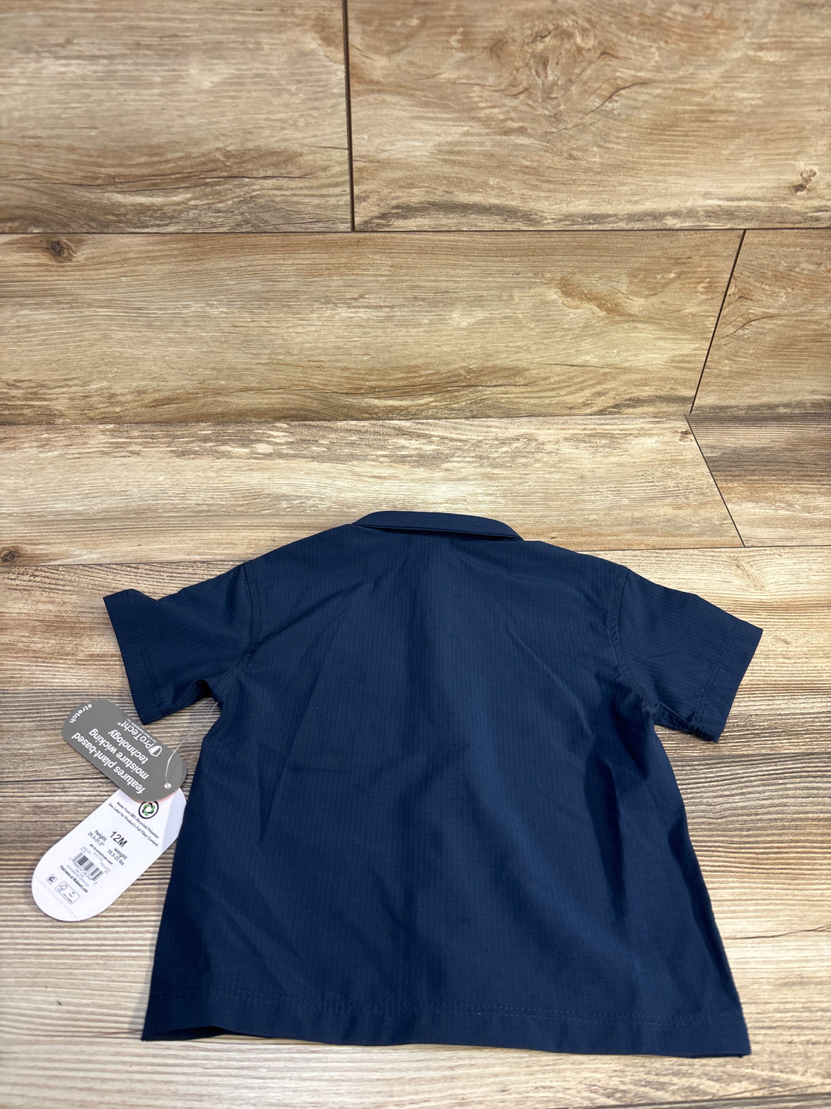 NEW Wonder Nation Button Up Shirt Navy sz 12m