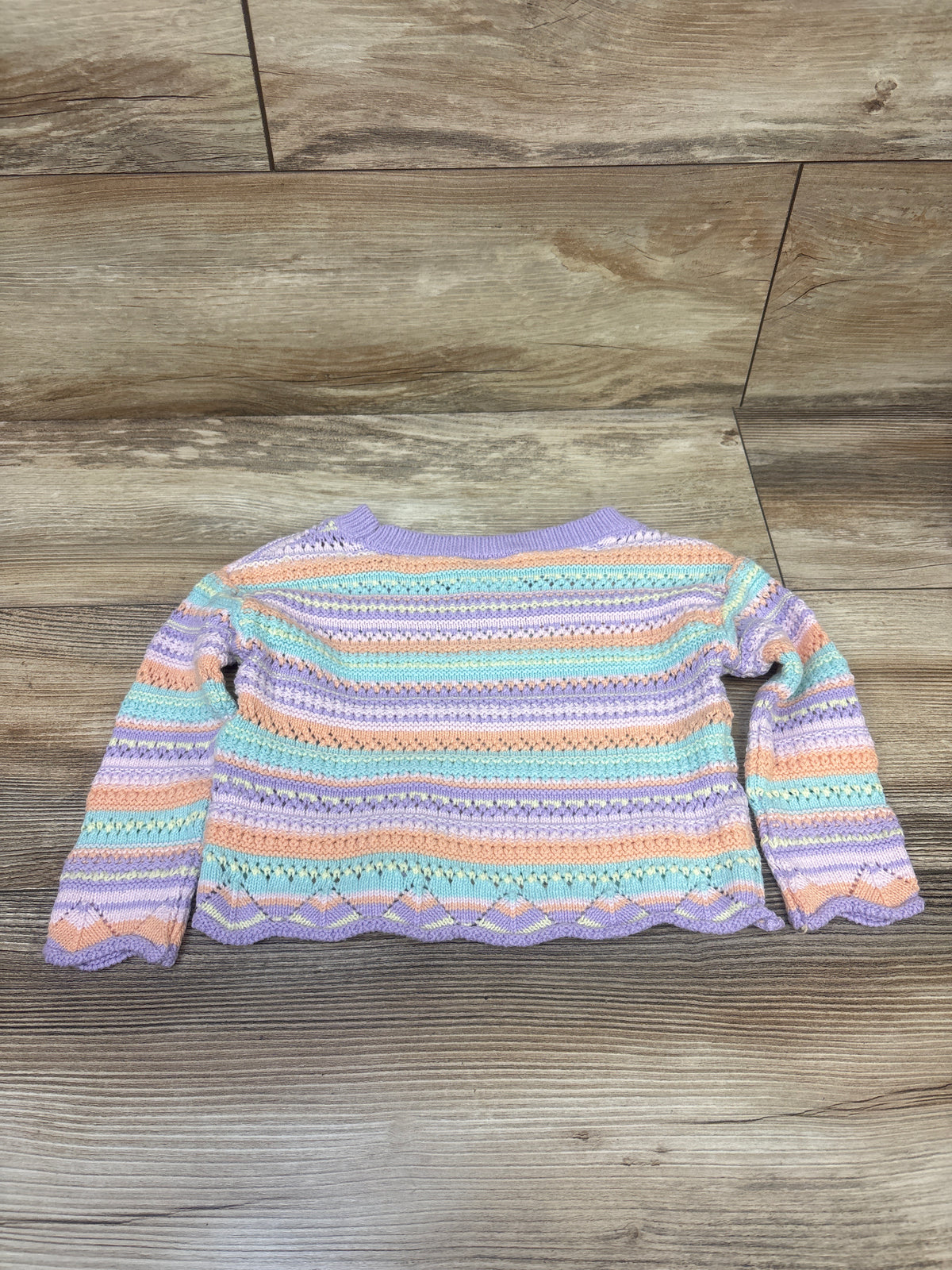 Jumping Beans Knit Striped Sweater Purple sz 2T