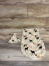Pigsaly 2pc Animal Print Swaddle Sack & Hat Set Yellow One Size