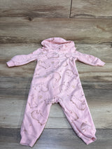 Child Of Mine Fleece Hooded Coverall Pink sz 6-9m