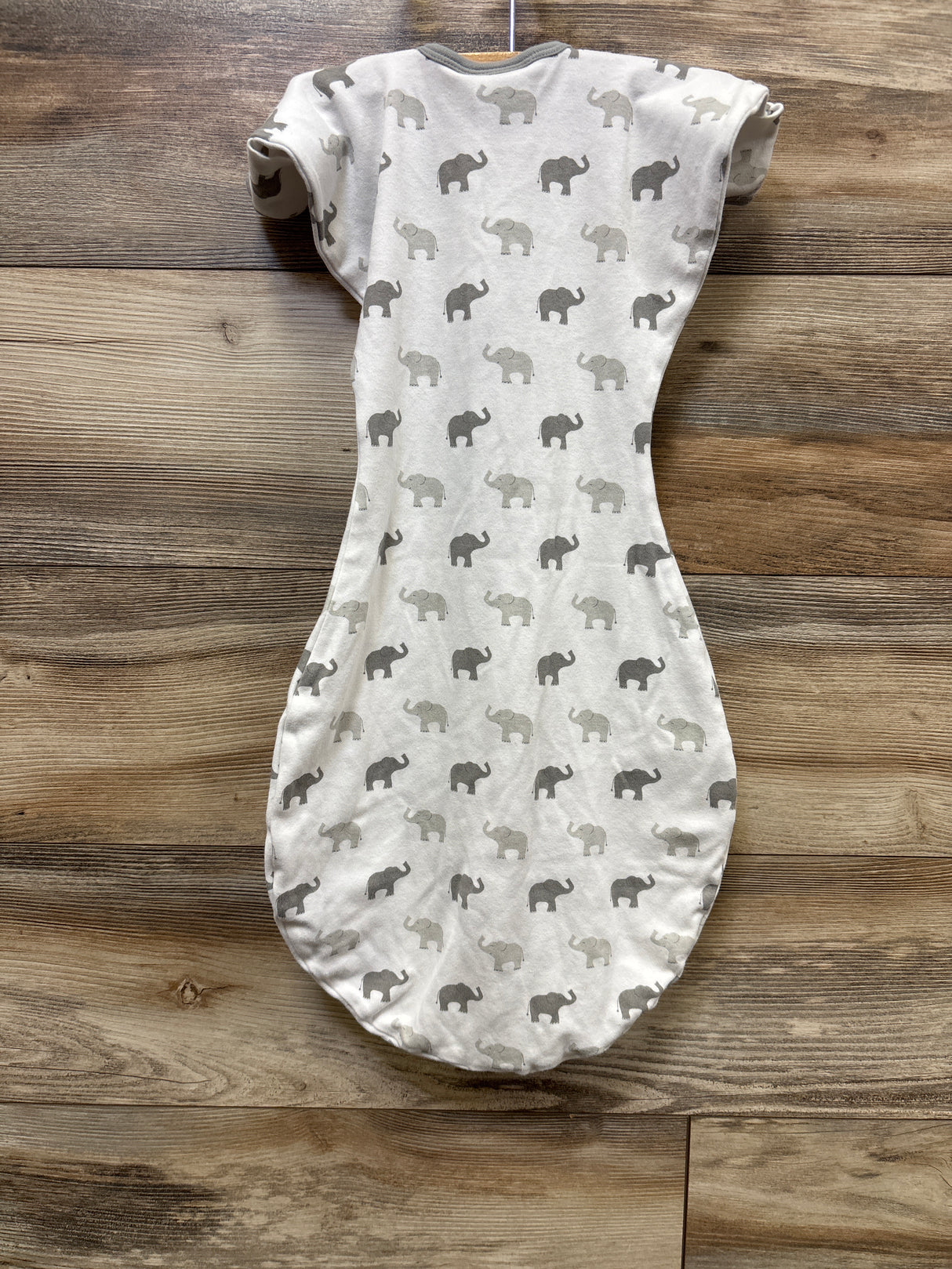 Amazing Baby Elephant Print Transitional Swaddle Sack White sz 3-6m