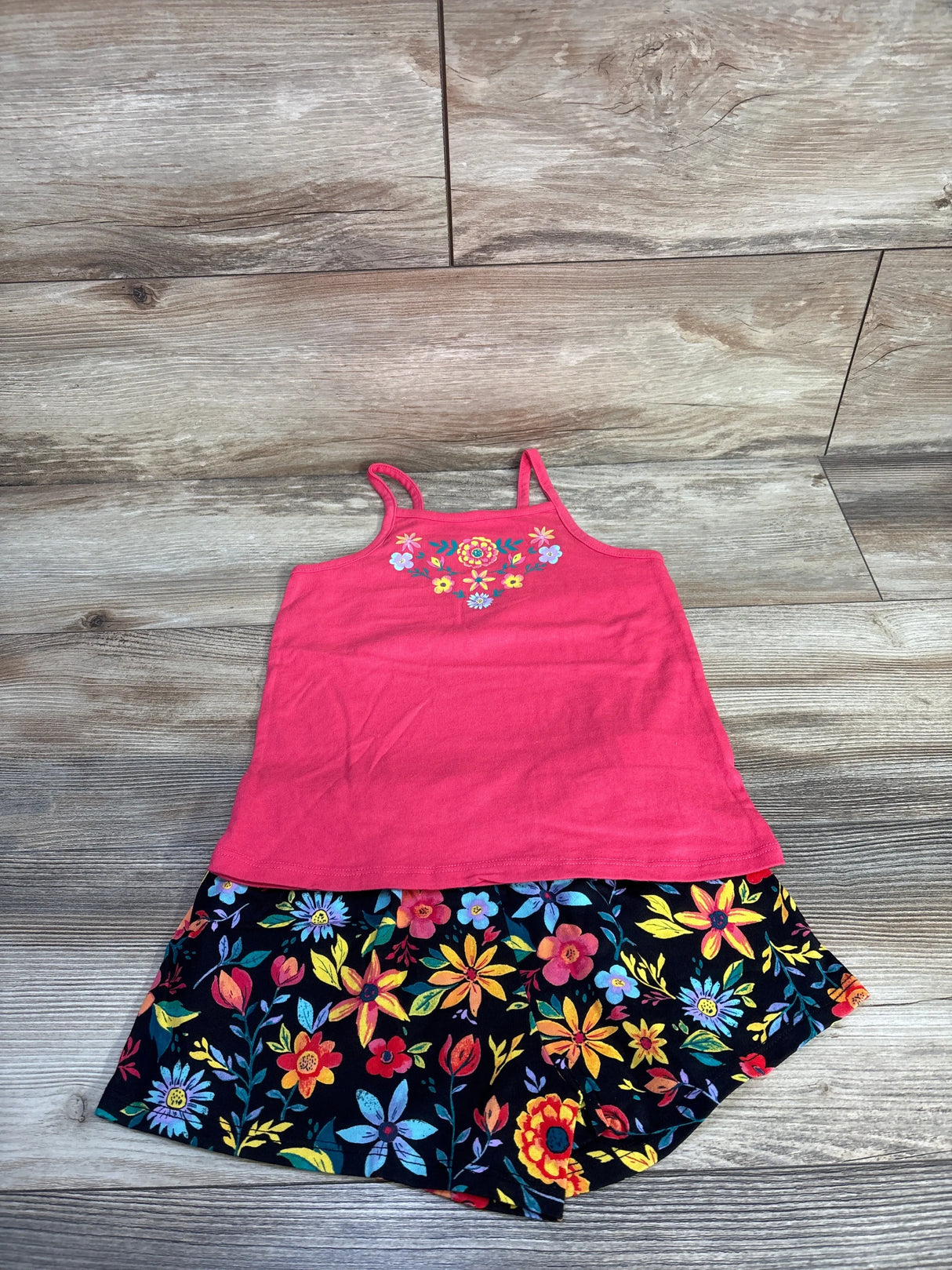 NEW Children's Place 2pc Floral Tank Top & Shorts Set Pink sz 5T